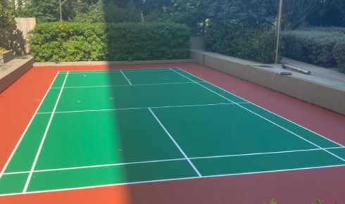 badminton court installation